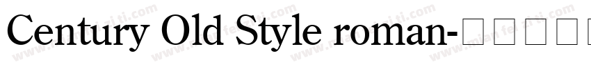 Century Old Style roman字体转换